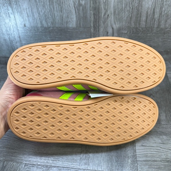 Adidas Breaknet Sleek Pink Neon Yellow Suede Sneakers JH6899 Womens 7 NEW - Picture 7 of 9